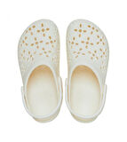 Classic Crocs Floral Cut Out Clog Bebek Terlik 210944-0WV Chalk