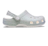 210985-100 Crocs Classic Iridescent Glitter Cgt çocuk Terlik Gri