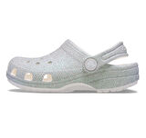 210985-100 Crocs Classic Iridescent Glitter Cgt çocuk Terlik Gri