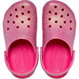 Classic Iridescent Glitter Classic Clog Çocuk Terlik 210986-6ZQ Dragon Fruit
