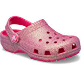 Classic Iridescent Glitter Classic Clog Çocuk Terlik 210986-6ZQ Dragon Fruit