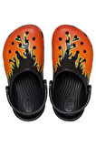 Crocs 211214 Classic Flames Clog T Siyah-Kırmızı Çocuk Terlik