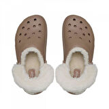 Crocs Classic Platform Fuzz Lined Clog Latte Terlik 212854_2Q9