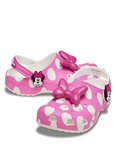 Crocs Pembe - Beyaz Kız Çocuk Plaj Terliği 212372-Minnie Mouse Cls Clg T