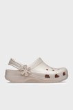 Crocs Classic Pearl Shine Clog K Logolu Çıkarılabilir Kayışlı Terlik Kız Çocuk TERLİK 212814-6UR BEJ