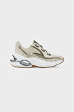 Kadın Tonı Trainer Metalik Oymalı Topuklu Sneakers - Krem/Gümüş | 38,5