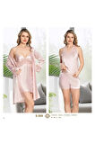 Kadın Sabahlık & Gecelik & Pijama & Şort & Askılı 6'lı Hediyelik Çeyizlik Set L1.JJ.0042.0A.12.012