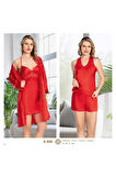 Kadın Sabahlık & Gecelik & Pijama & Şort & Askılı 6'lı Hediyelik Çeyizlik Set L1.JJ.0042.0A.12.012