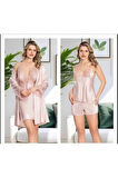 Kadın Sabahlık & Gecelik & Pijama & Şort & Askılı 6'lı Hediyelik Çeyizlik Set L1.JJ.0042.0A.12.013