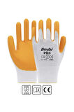 Beybi Pn3 No: 10 Beyaz - Sarı Polyester Astarlı Nitril Eldiven 12 Çift