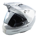 Klim X1 Alpha Carbon Korumalı ADV Motosiklet Kaskı Gümüş  Gri