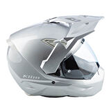 Klim X1 Alpha Carbon Korumalı ADV Motosiklet Kaskı Gümüş  Gri