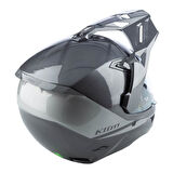 Klim X1 Alpha Carbon Korumalı ADV Motosiklet Kaskı Metalik Gri  Gri