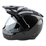 Klim X1 Alpha Carbon Patroit Korumalı ADV Motosiklet Kaskı Metalik Siyah