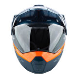 Klim X1 Alpha Carbon Concept Korumalı ADV Motosiklet Kaskı MaviOranj