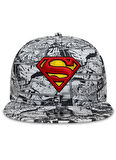 New Era Beyaz - Siyah Erkek Çocuk Şapka CHYT DC AOP 9FIFTY SUPMAN