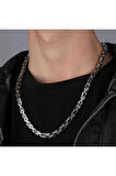 Silver 60 cm Erkek Kral Zincir Model Kolye