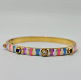 Gold Renkli Mineli Zirkon Taşlı Şık Kelepçe Bileklik