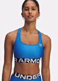 Under Armour 1383544-402-UA HG Mid Branded Mavi Sporcu Sütyeni