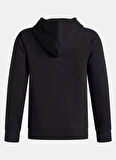 Under Armour Baskılı Erkek Çocuk Siyah Sweatshırt 6003781-001-UA Rival Flc Flamin Wdm