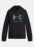 Under Armour Düz Erkek Çocuk Siyah Sweatshırt 6004118-005-UA Rival Flc Shimmer Hd