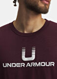 Under Armour 6005150-600-UA HWT U LOGO SS Bordo Bisiklet Yaka Normal Baskılı Erkek T-Shirt