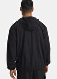 Under Armour 6003863-001-UA Unstoppable Woven Jk Siyah Normal Düz Erkek Zip Ceket