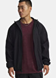 Under Armour 6003863-001-UA Unstoppable Woven Jk Siyah Normal Düz Erkek Zip Ceket