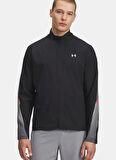 Under Armour 6005901-002-UA Velociti Storm Jacke Siyah Normal Düz Erkek Zip Ceket