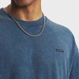 Under Armour Heavyweight Oversized Logo Wash Erkek Mavi Polo Yaka Tişört