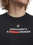 Under Armour 6012833-001 Curry Quote Tee Siyah Bisiklet Yaka Bol Kesim Düz Erkek T-Shirt