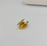 Gold İçi Boş Kalp Fotoğraflık Kolye Ucu