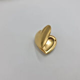 Gold İçi Boş Kalp Fotoğraflık Kolye Ucu