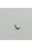 Mavi Taşlı  Cerrahi Çelik  Küpe Tragus Helix Kıkırdak Piercing