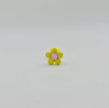 Renkli Sarı Çiçekli Tragus Piercing Küpe