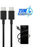 MOBİL GO Samsung Uyumlu 25w Destekli Hızlı Type-c Usb-şarj Kablosu Type-c To Type-c