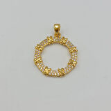 Gold Zirkon Taş Detaylı X Model Kolye Ucu