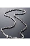 Silver 80 cm Erkek Burgu Model Zincir Kolye