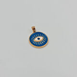 Mineli Nazar Göz Figürlü Kolye Ucu – Xuping Rose Gold, Kararmaz, 3 mm Halka (2,3 x 1,7 cm)