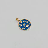 Sembollü Mineli Kolye Ucu – Rose Xuping, Kararmaz, Şans ve Koruma Temalı, 3 mm Halka (2,3 x 1,7 cm)