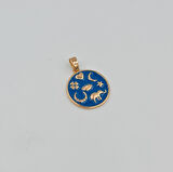 Sembollü Mineli Kolye Ucu – Rose Xuping, Kararmaz, Şans ve Koruma Temalı, 3 mm Halka (2,3 x 1,7 cm)