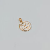 Beyaz Mineli Şans Sembollü Kolye Ucu – Xuping Rose , Kararmaz, 3 mm Halka (2,3 x 1,7 cm)