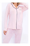 Kadın Pamuklu & Modal Kutulu Uzun Kollu Pijama Takımı L1.PC.7717.001