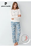 Kadın Giyim Uzun Kollu Modal & Pamuk 2'li Beyaz Pijama Takımı L1.PC.9074.001