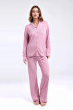 Kadın Giyim Viskon Kutulu & Lisanslı Gömlek Pijama Takımı L1.PC.8986.001