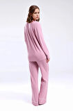 Kadın Giyim Viskon Kutulu & Lisanslı Gömlek Pijama Takımı L1.PC.8986.001