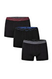 Erkek Pamuklu Siyah Renk 3'lü Boxer Set L1.PC.004.0A.12.11