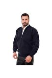 ASTARLI ÇELİK ÖRME CASUAL RAHAT KALIP HIRKA MONT LACİVERT