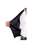 ASTARLI ÇELİK ÖRME CASUAL RAHAT KALIP HIRKA MONT LACİVERT