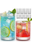 4 Adet y36 330 ml  Vintage Hobnail Bardak Antika Boncuk Kabartmalı  KahveViski